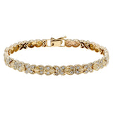 14K Yellow Gold 1.74 Carat X Link Bracelet