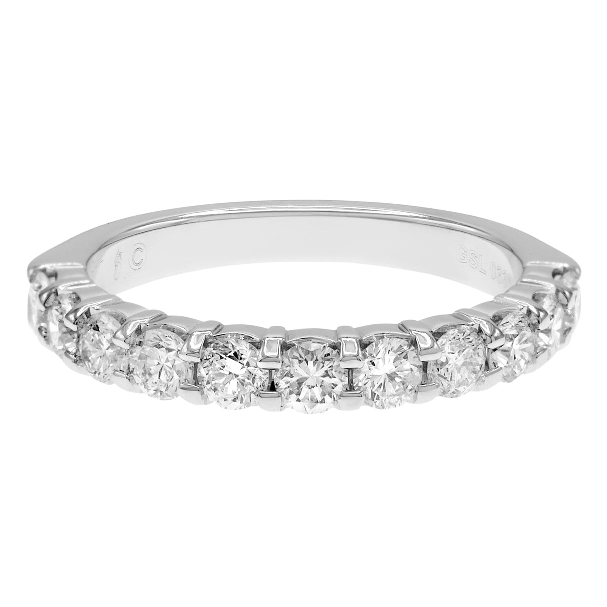 18K White Gold 1.00 Carat Diamond Band