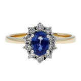 14k Yellow Gold 1.00 Carat Sapphire & Diamond ring