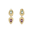 14K Yellow Gold Topaz Amethyst Earrings Fine Jewellery Modaselle