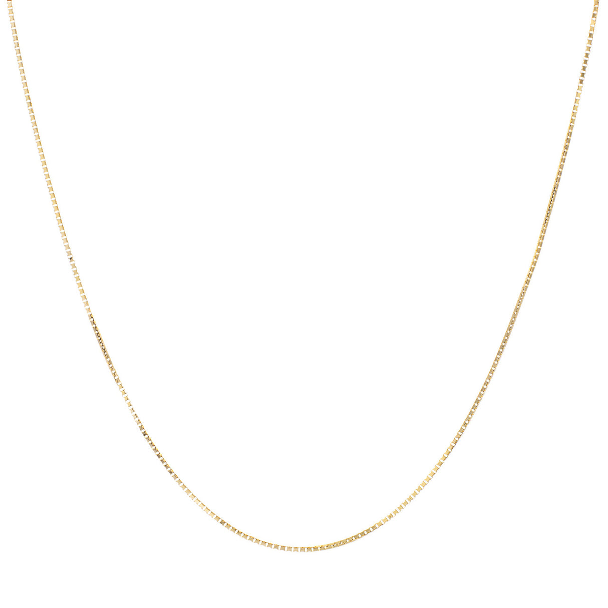 14K Yellow Gold Gold Box Link Chain Necklace