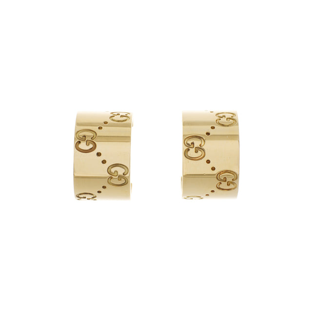 Gucci 18K Yellow Gold Icon Hoop Earrings Gucci