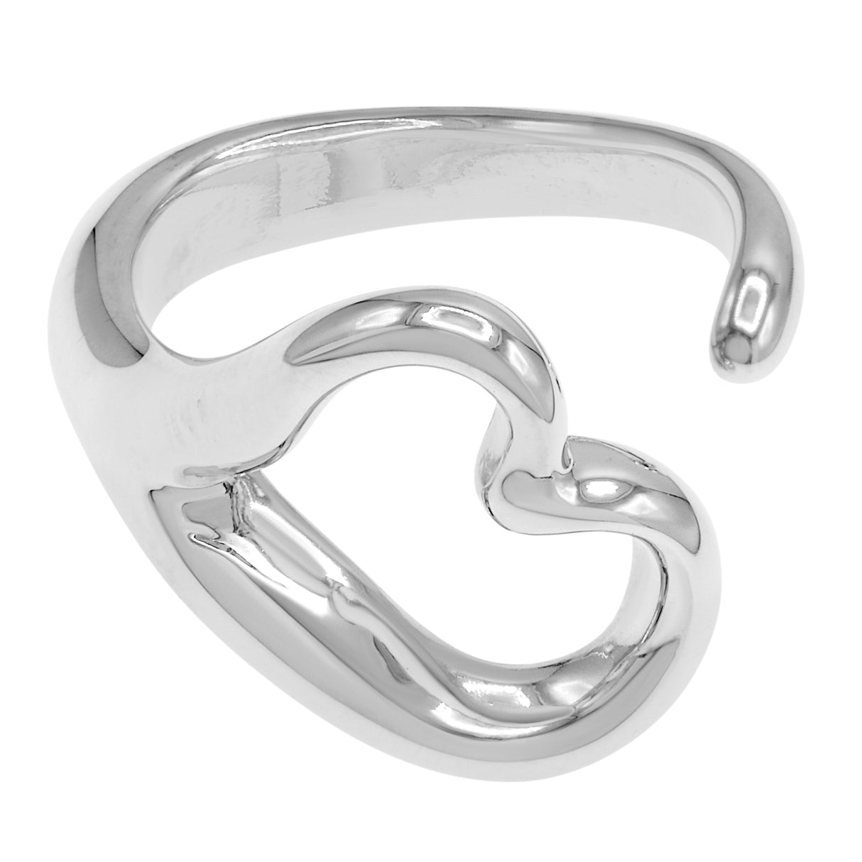 Tiffany & Co. Sterling Silver Open Heart Ring