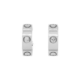 Cartier 18K White Gold Diamond Love Earrings