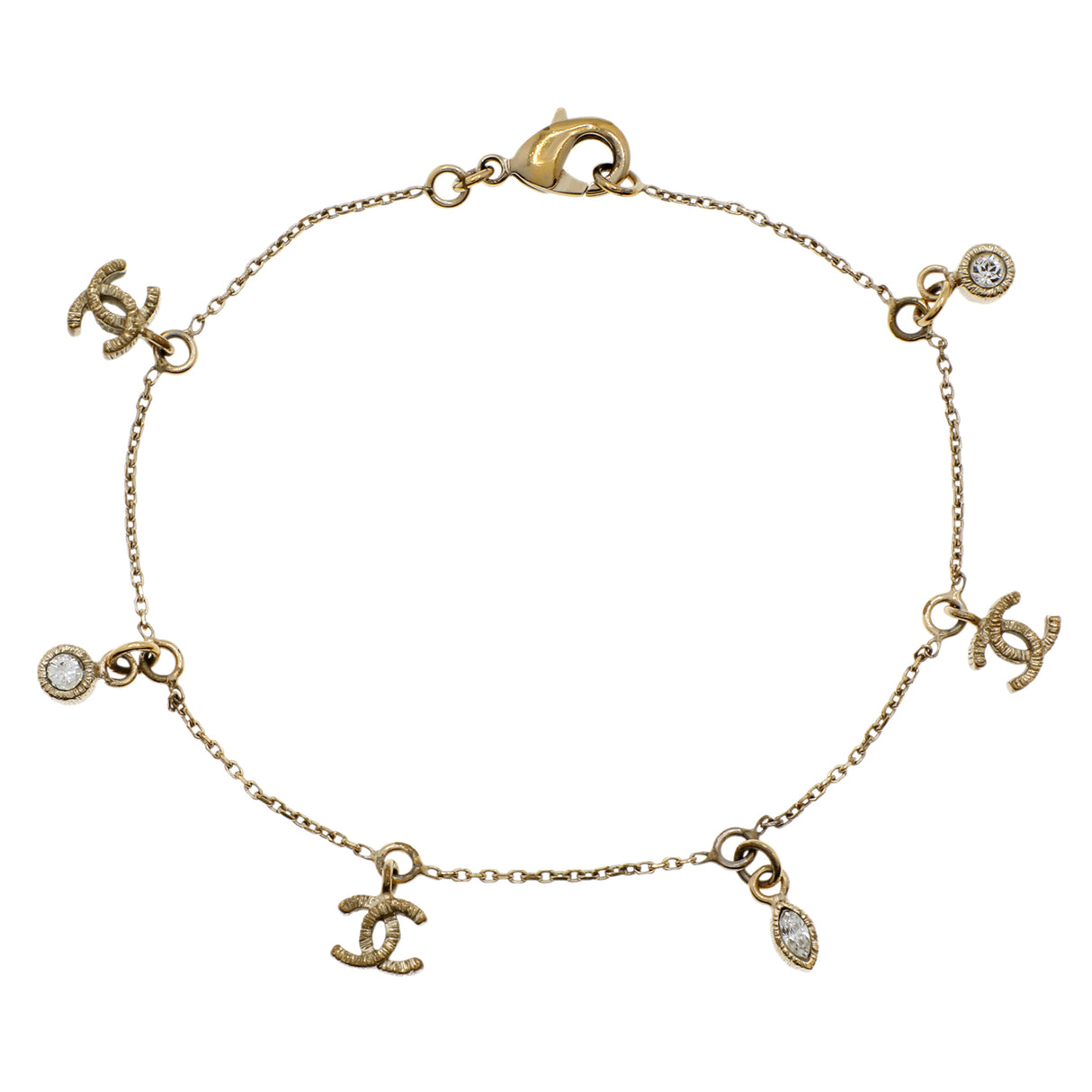 Chanel CC Crystal Charm Bracelet