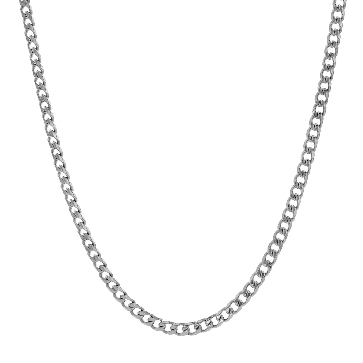 10K White Gold Curb Link Chain