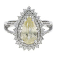 18K White Gold 2.37 Carat Yellow Sapphire Ring Fine Jewellery Modaselle