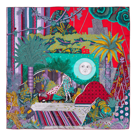 Hermes Acte III, Scene I, La Clairiere Decoupage Silk Scarf 90