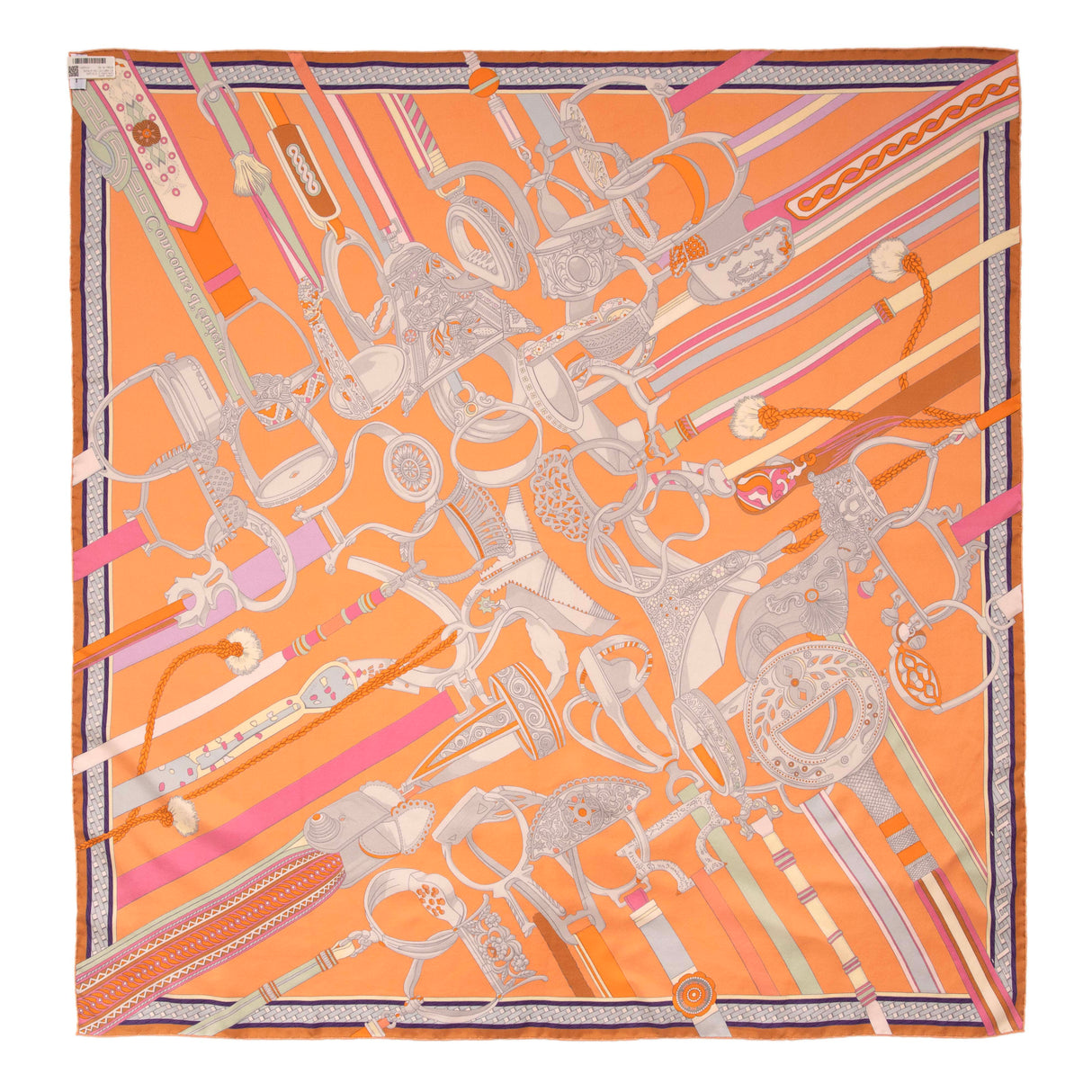 Hermes Silk Concours d'Etriers Wash Scarf 90 Accessories Hermes