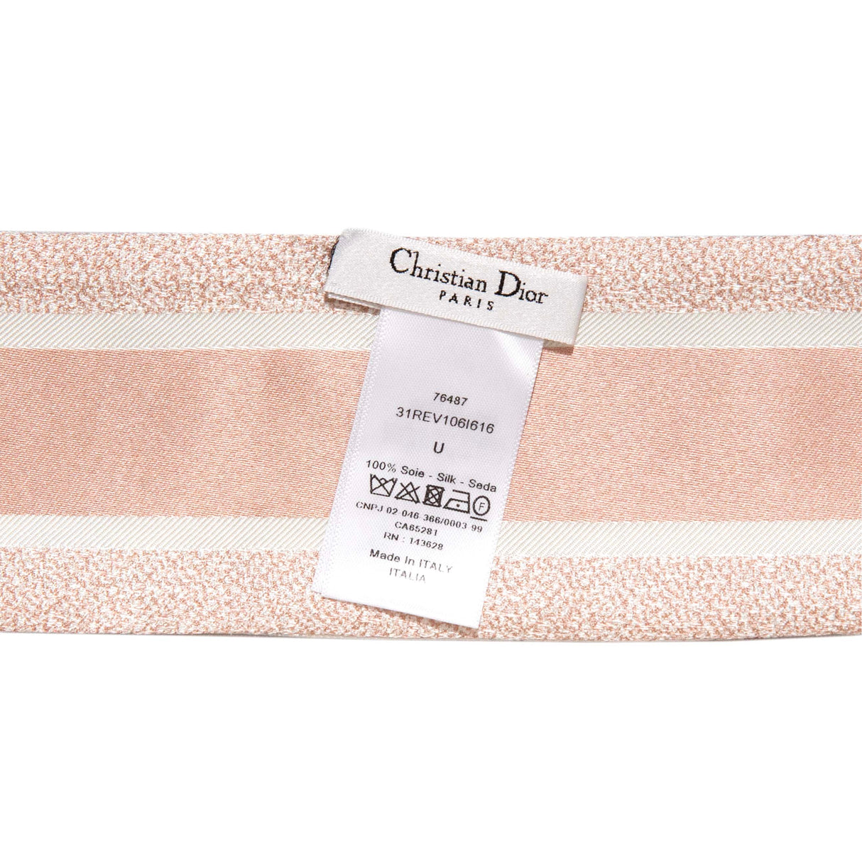 Christian Dior Pink Silk Mitzah Scarf