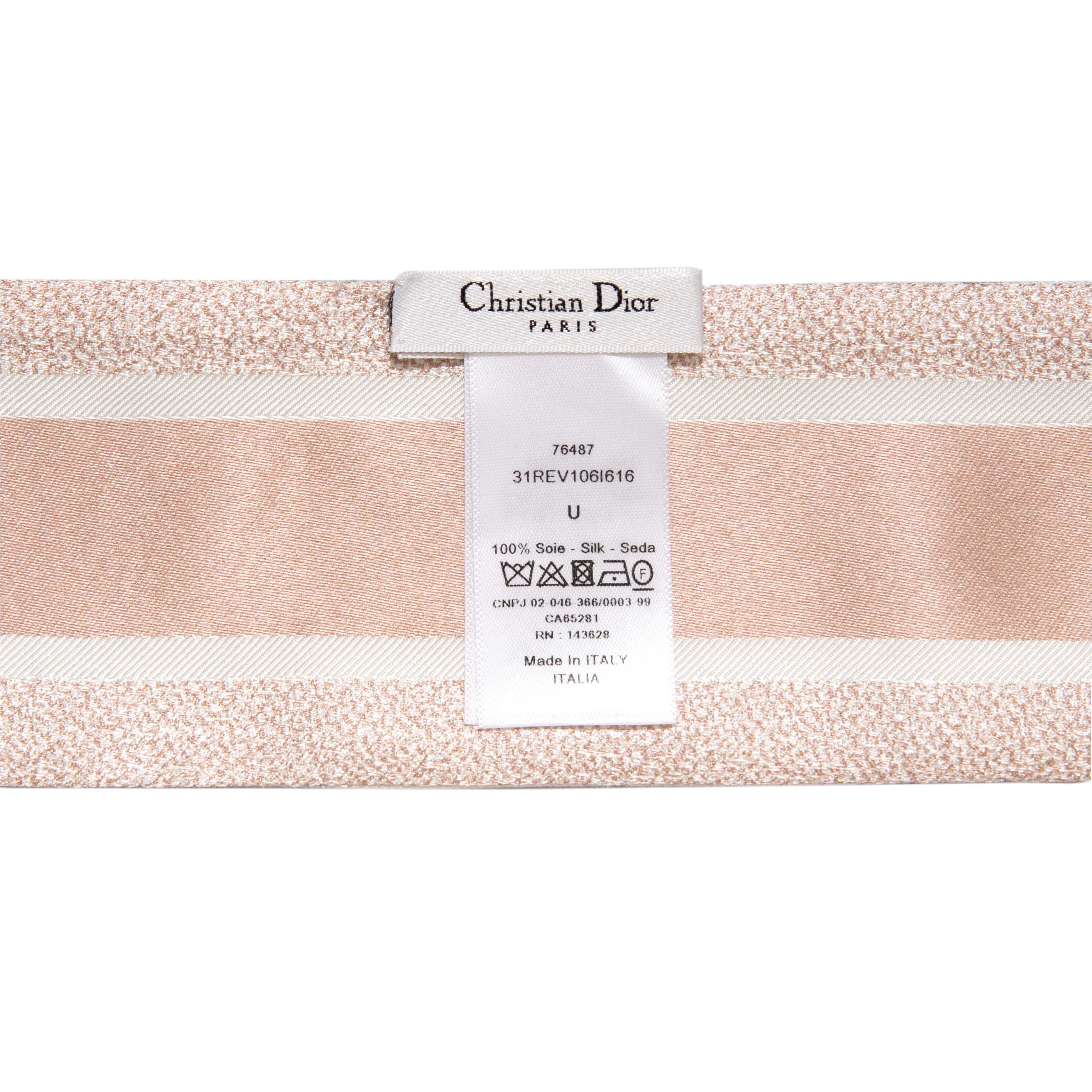 Christian Dior Pink Silk Mitzah Scarf – Modaselle