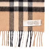 Burberry Cashmere Giant Check Fringe Scarf Accessories Burberry