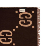 Gucci Jacquard Wool Silk Monogram Jumbo GG Scarf