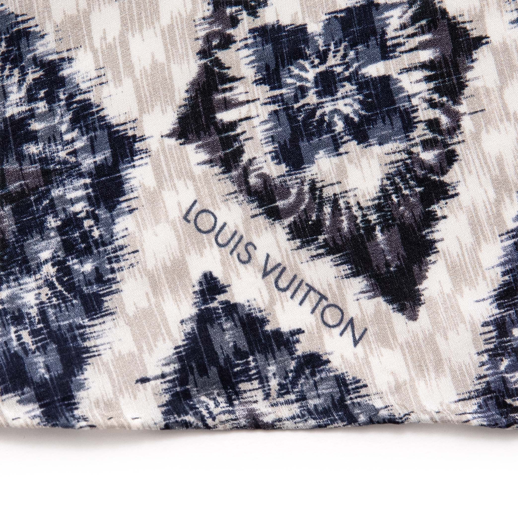 Louis Vuitton Blue White Monogram Silk Scarf – Modaselle