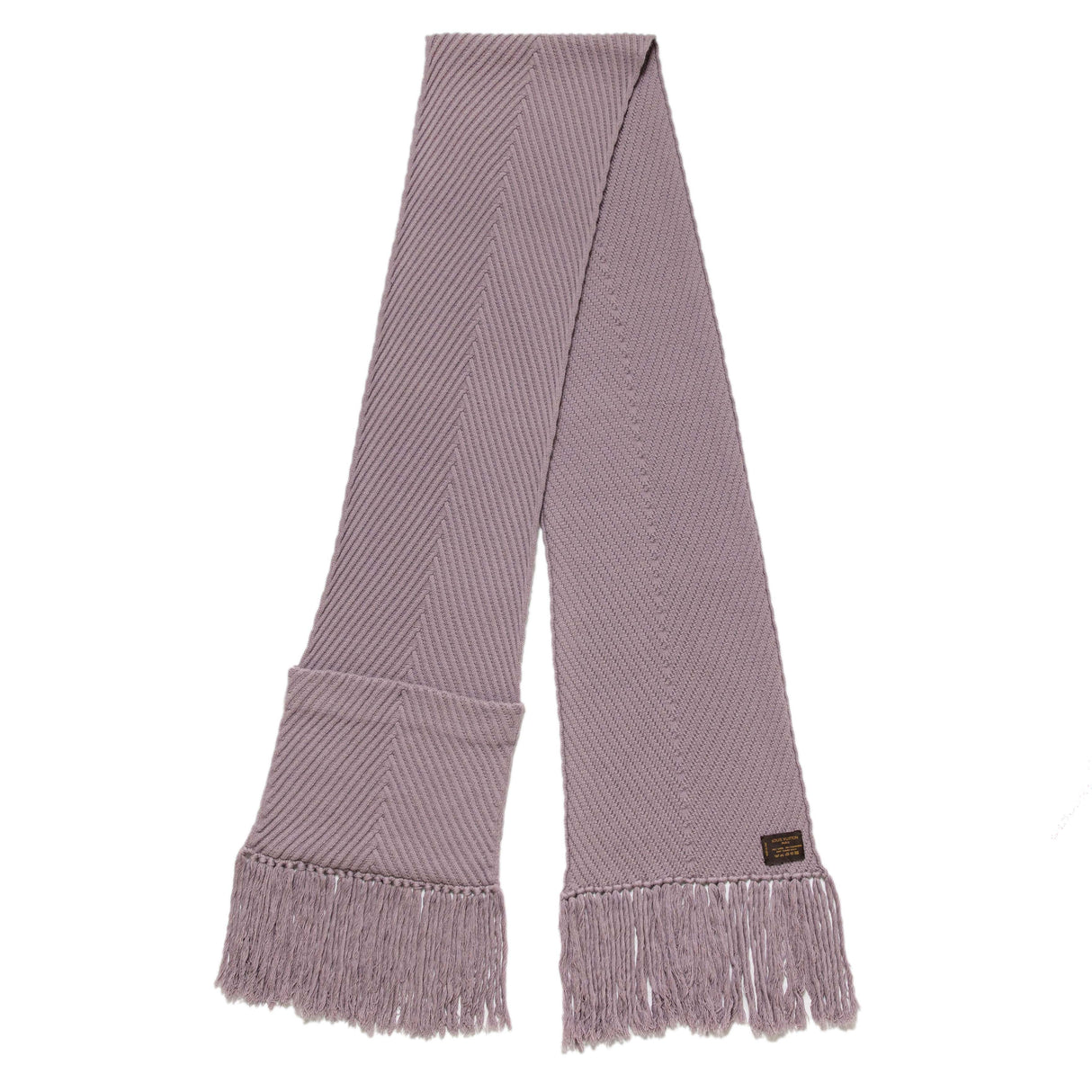 Louis Vuitton Lilac Wool Knit Pocket Scarf