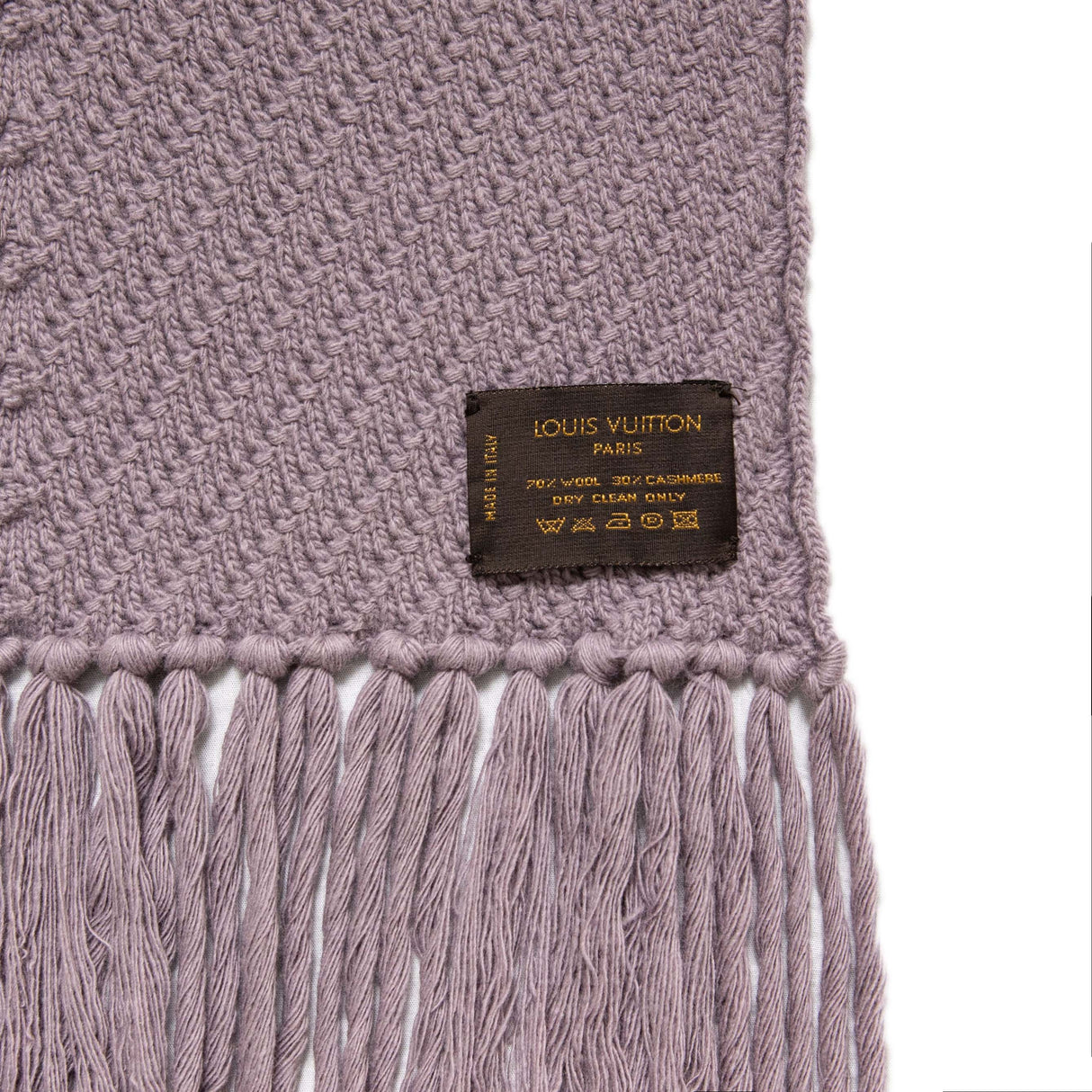 Louis Vuitton Lilac Wool Knit Pocket Scarf