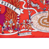 Hermes Rouge Creme Violet Silk Exposition Universelle Scarf 90