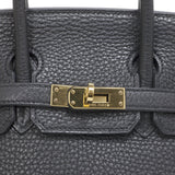 Hermes Black Clemence Birkin 25