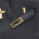 Hermes Black Clemence Birkin 25