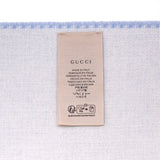 Gucci Blue Ivory Wool Cashmere Interlocking G Scarf Accessories Gucci