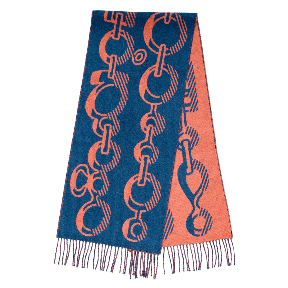 Hermes Cashmere Casaque Do Re Boucles Muffler Scarf