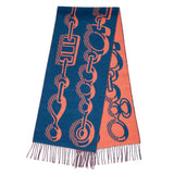 Hermes Cashmere Casaque Do Re Boucles Muffler Scarf