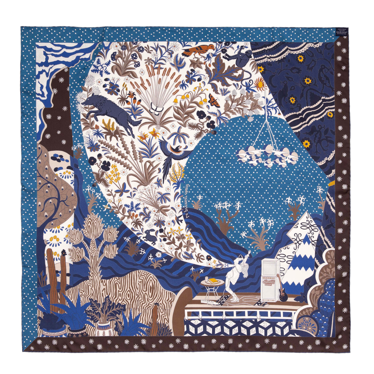 Hermes Silk Le Premier Chant Scarf 90