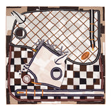 Hermes Silk Camails a Carreaux Scarf 90 Accessories Hermes