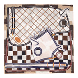 Hermes Silk Camails a Carreaux Scarf 90 Accessories Hermes