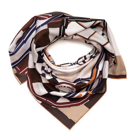 Hermes Silk Camails a Carreaux Scarf 90 Accessories Hermes