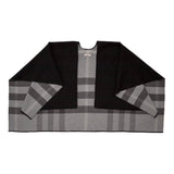 Burberry Black Grey Check Merino Wool Cape Accessories Burberry