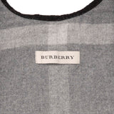 Burberry Black Grey Check Merino Wool Cape Accessories Burberry