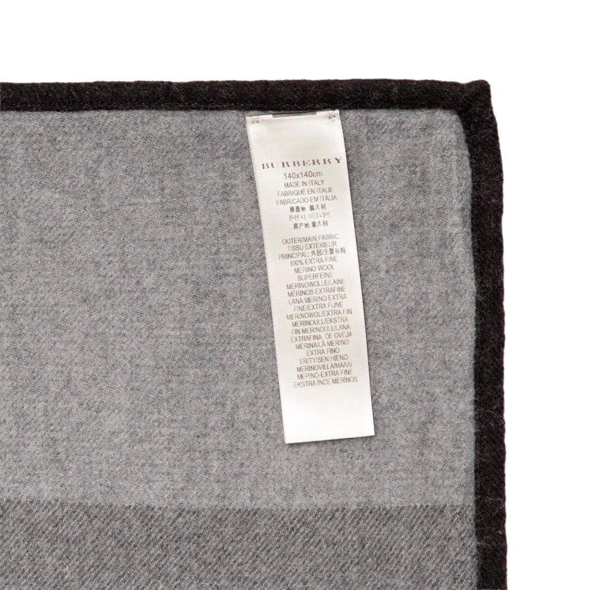 Burberry Black Grey Check Merino Wool Cape Accessories Burberry