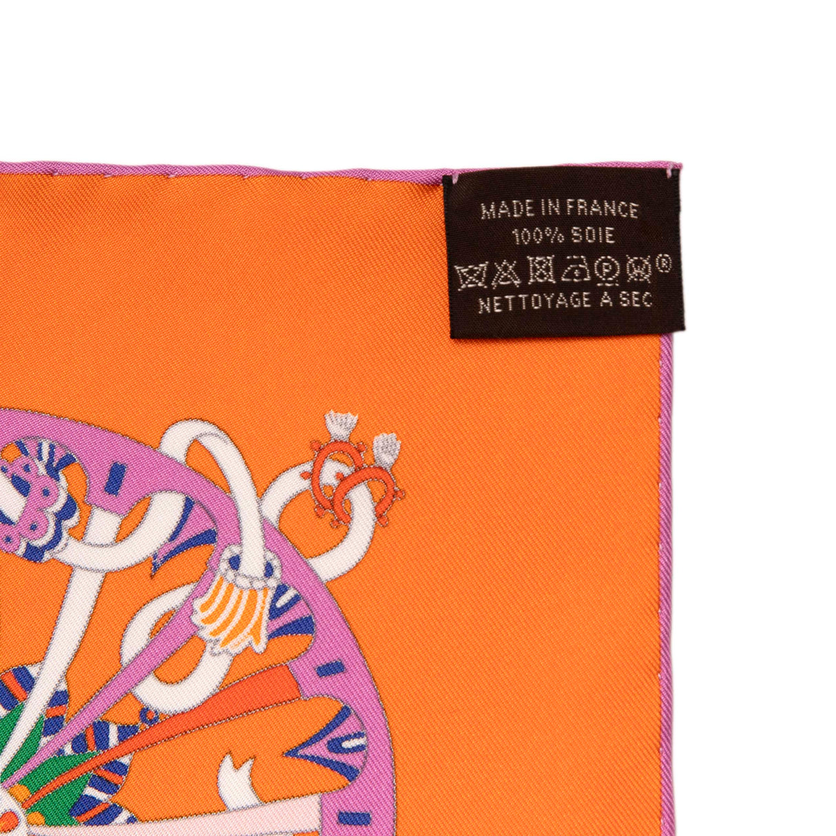 Hermes Orange La Folle Parade Silk Scarf 90 Accessories Hermes