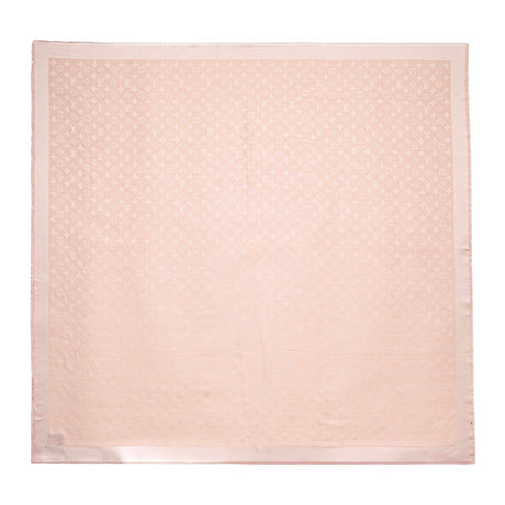 Louis Vuitton Pink Silk Wool Monogram Shawl Accessories Louis Vuitton