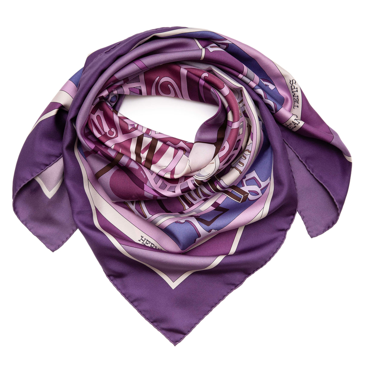 Hermes Silk Mecanique du Temps Scarf 90 Accessories Hermes