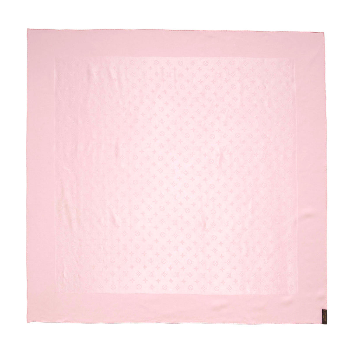 Louis Vuitton Pink Silk Monogram Square Scarf