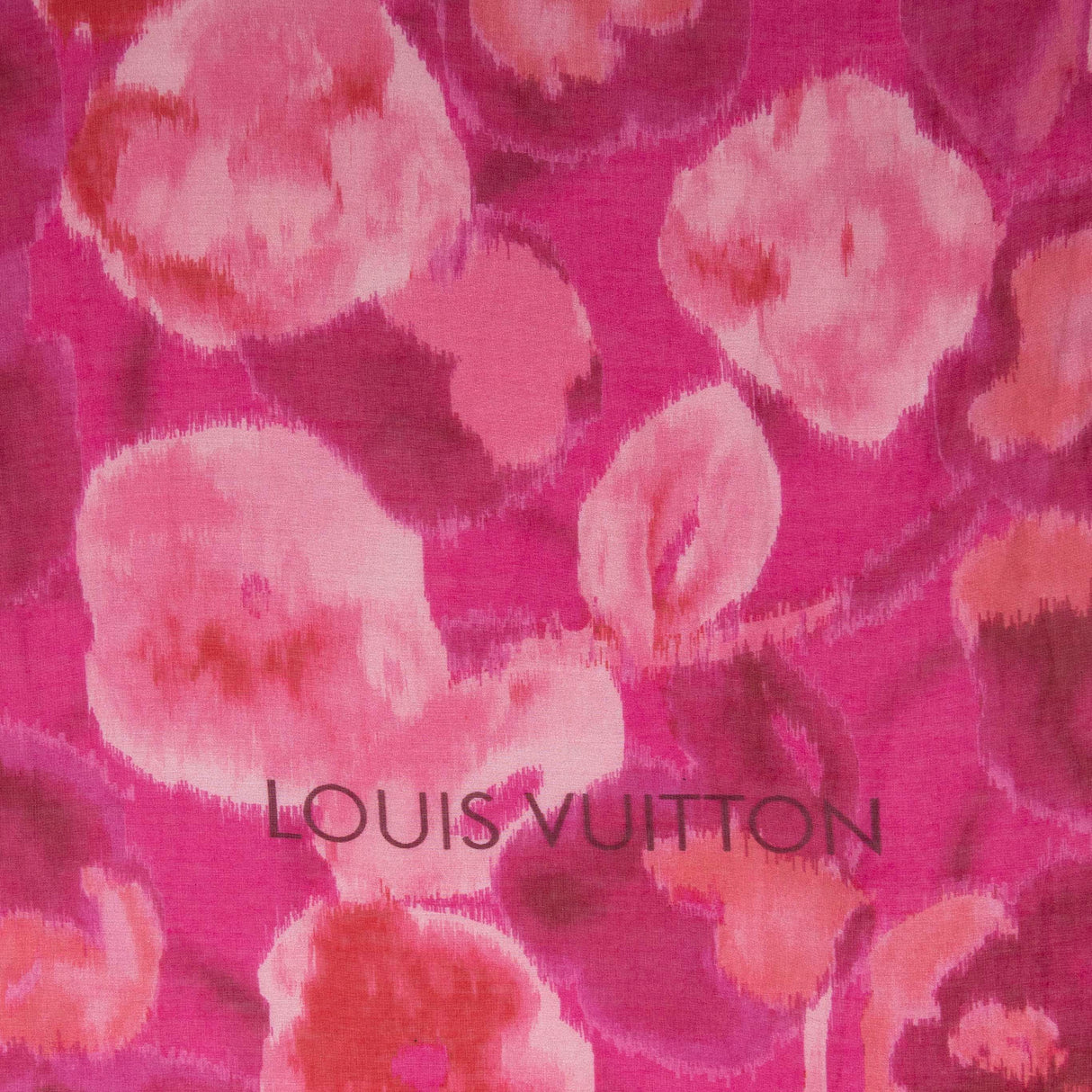 Louis Vuitton Rose Indien Silk Cotton Ikat Scarf