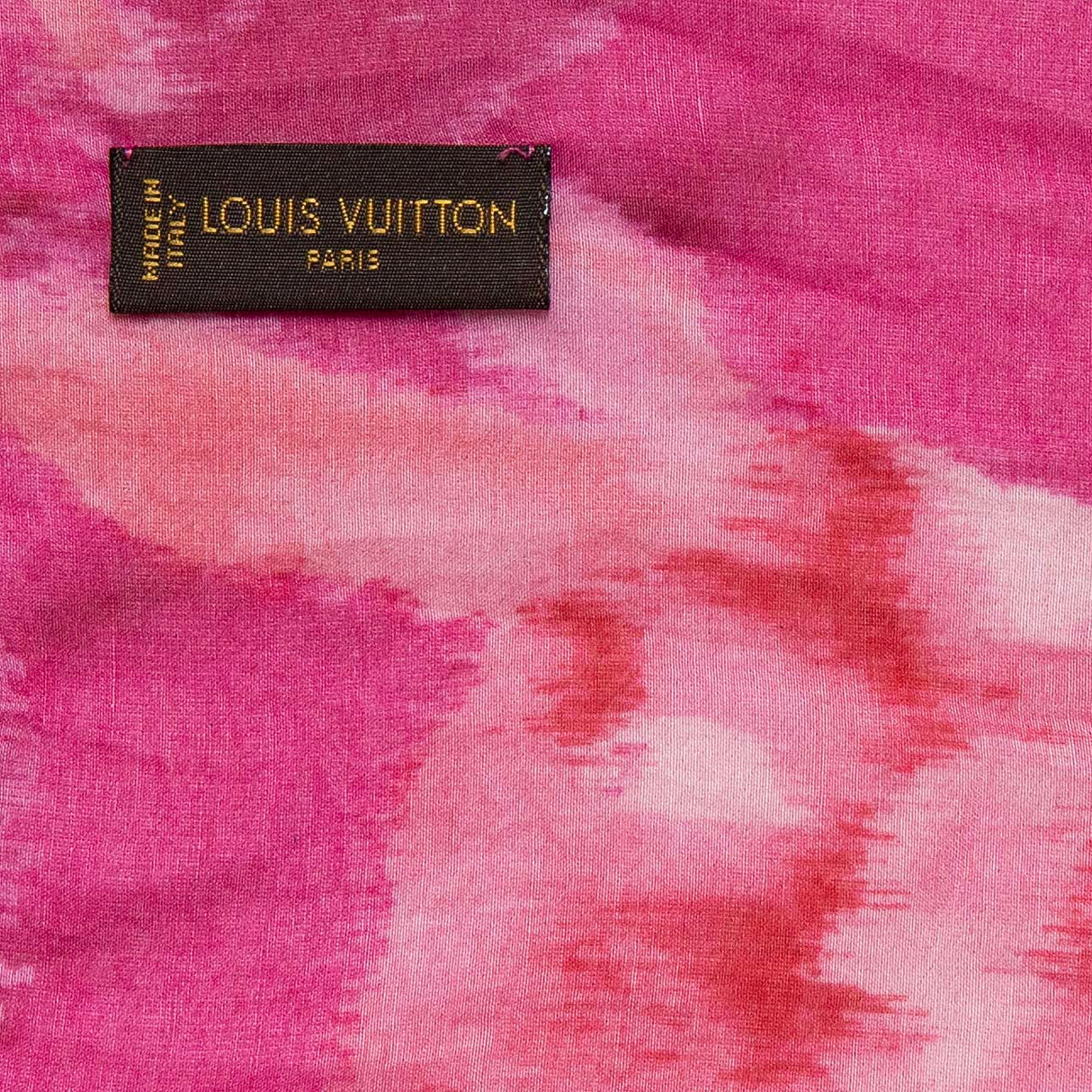 Louis Vuitton Rose Indien Silk Cotton Ikat Scarf