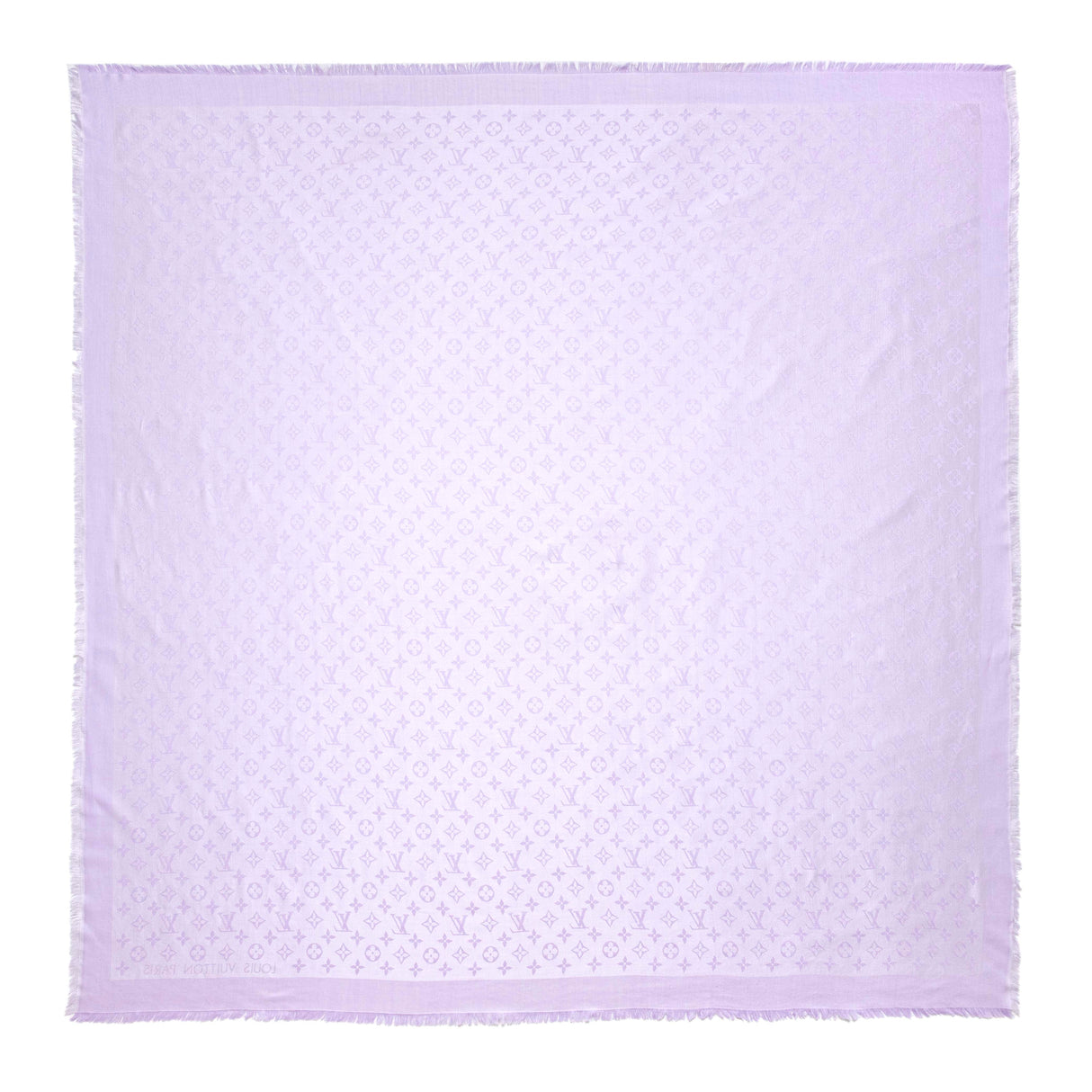 Louis Vuitton Mauve Silk Wool Monogram Shawl