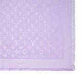 Louis Vuitton Mauve Silk Wool Monogram Shawl