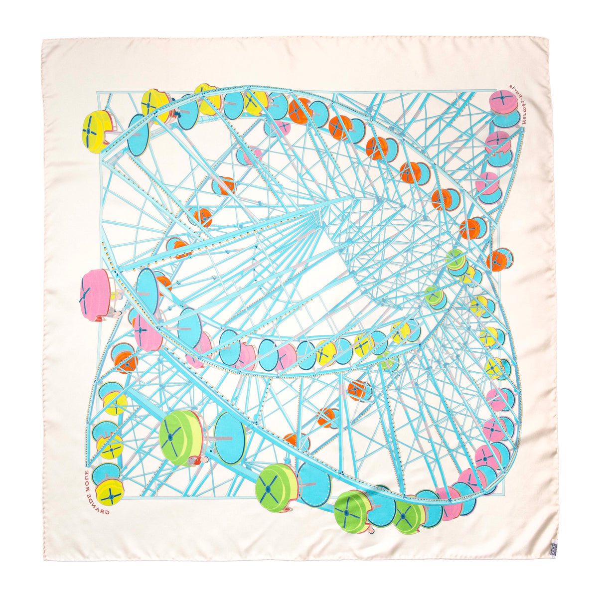 Hermes Silk Grande Roue Scarf 90 Accessories Hermes