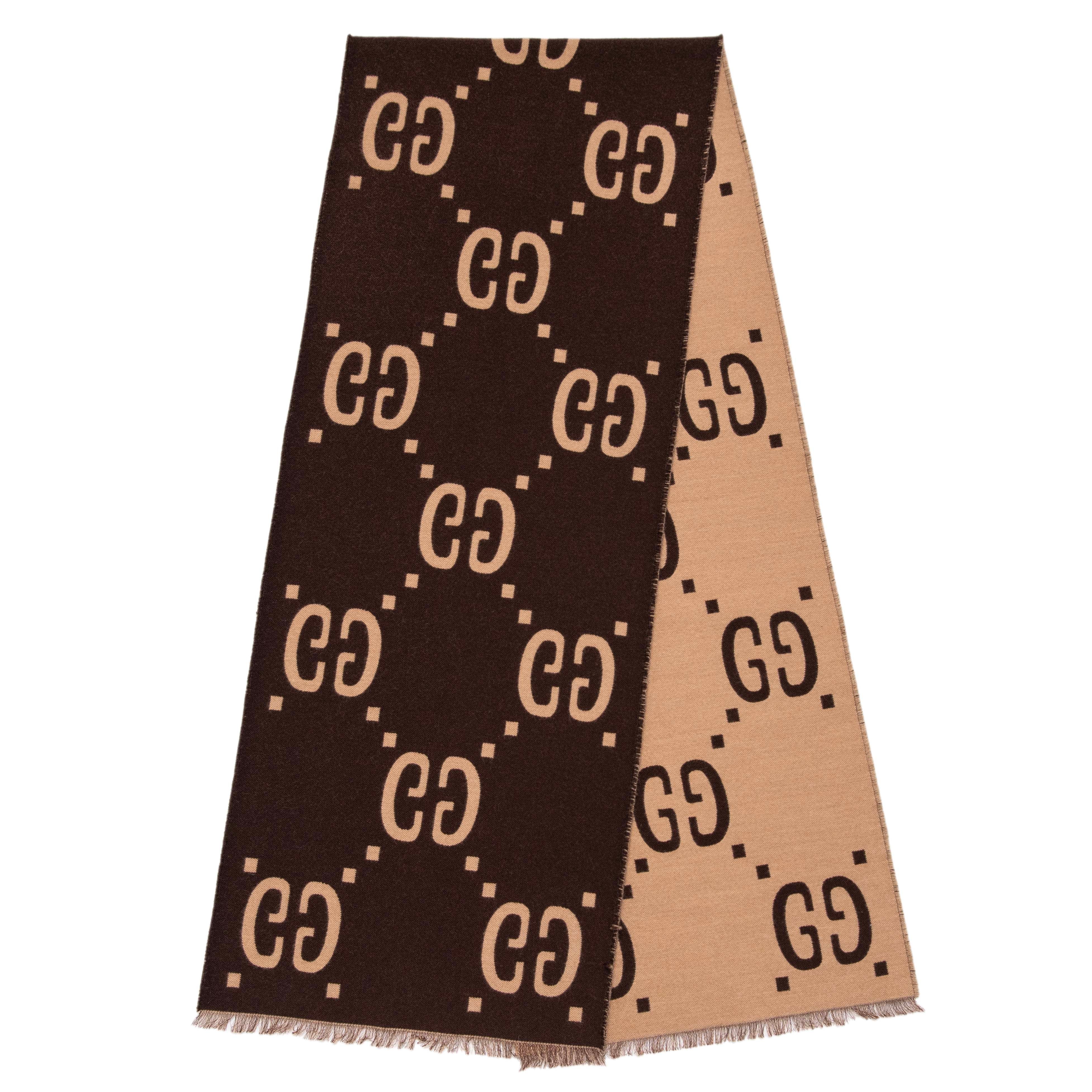 Gucci Jacquard Wool Silk Monogram Jumbo GG Scarf – Modaselle