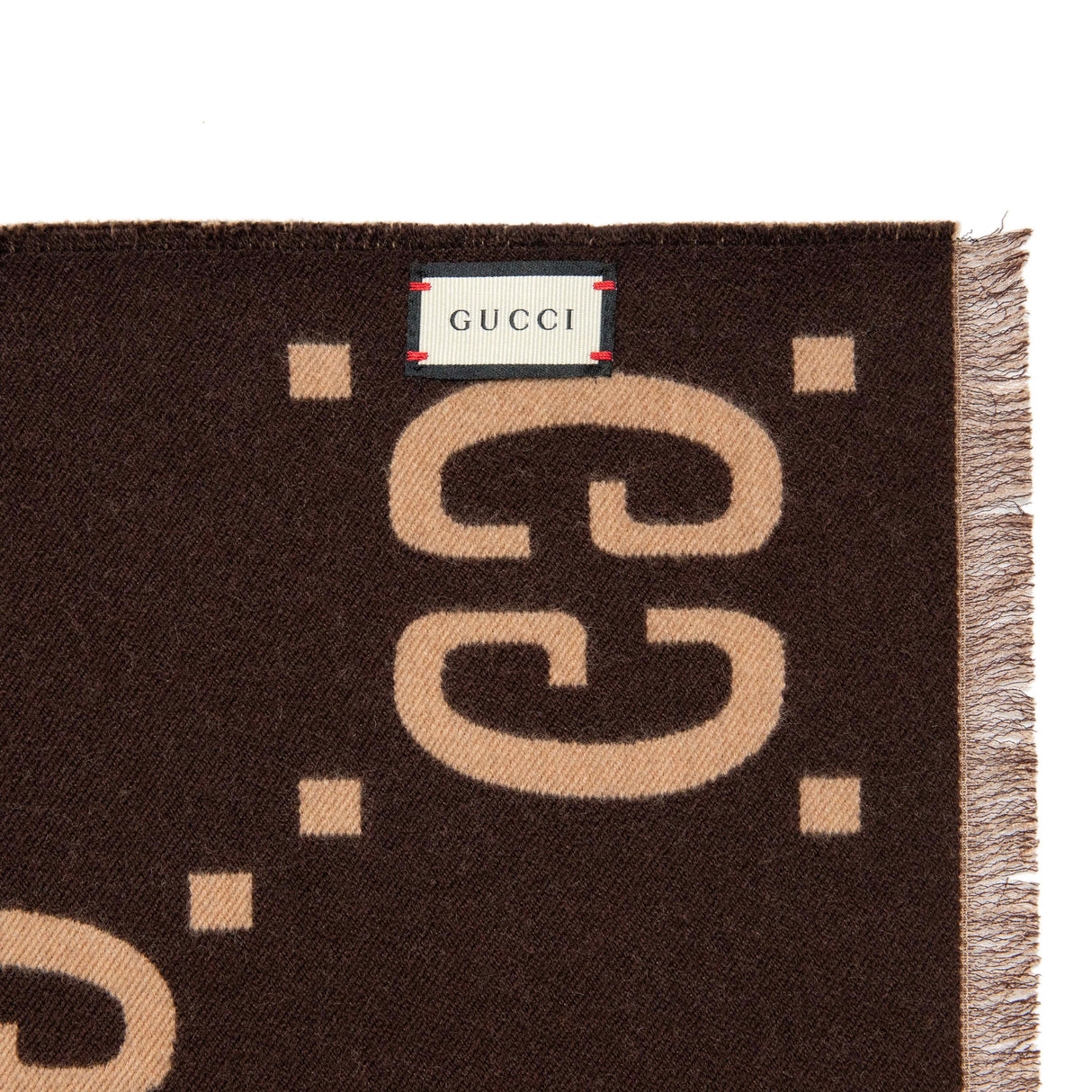 Gucci Jacquard Wool Silk Monogram Jumbo GG Scarf