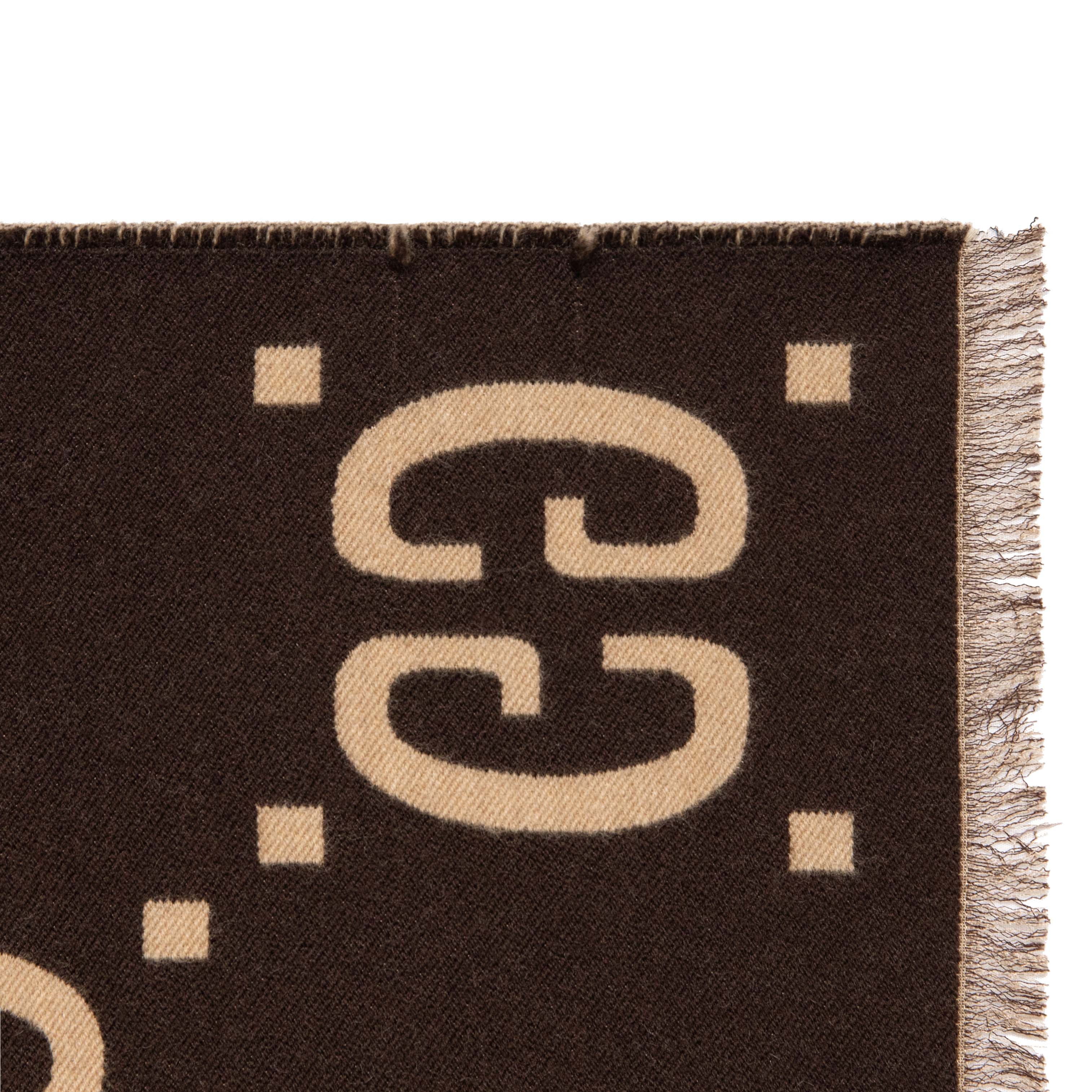 Gucci Jacquard Wool Silk Monogram Jumbo GG Scarf – Modaselle