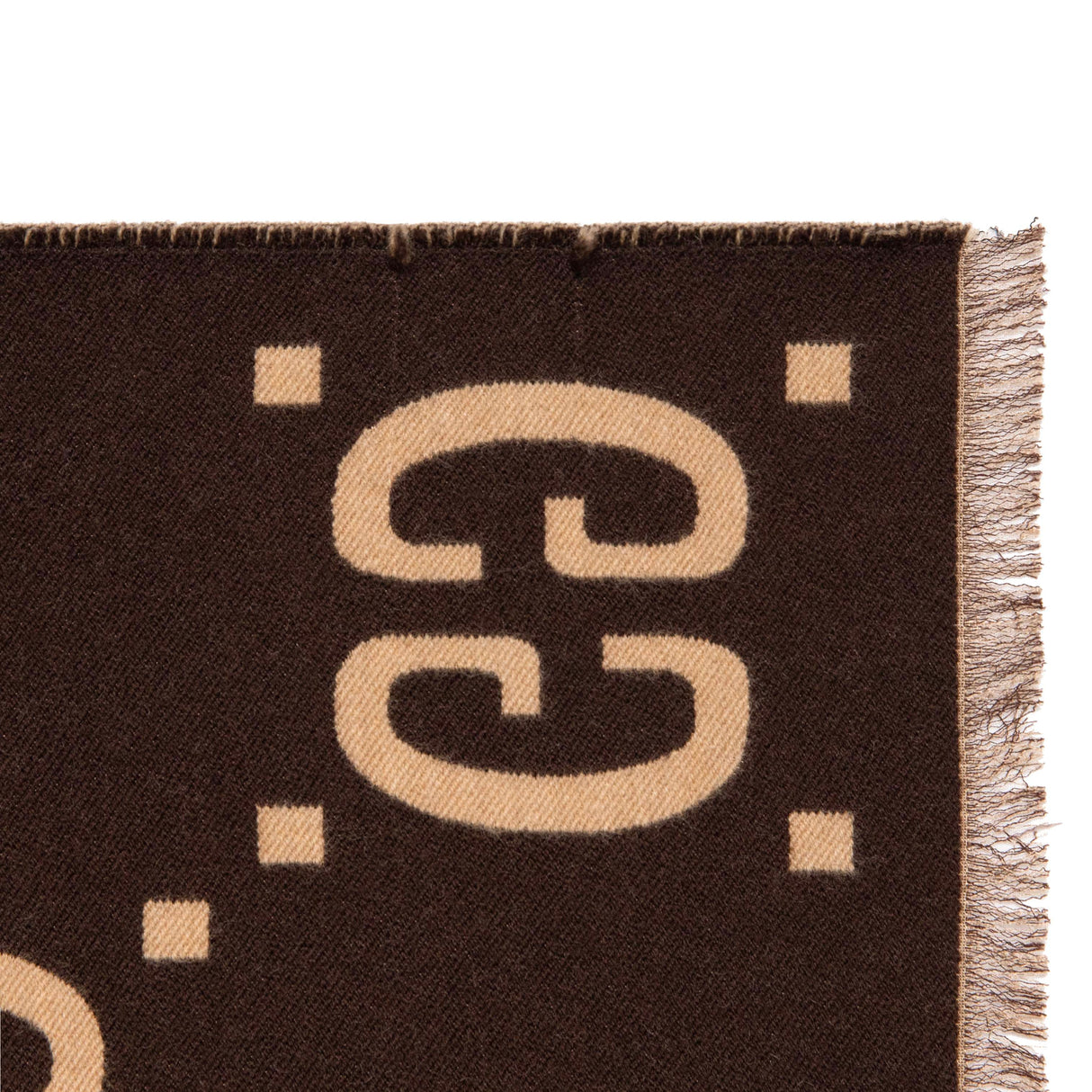 Gucci Jacquard Wool Silk Monogram Jumbo GG Scarf