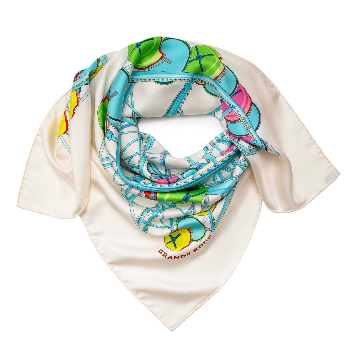 Hermes Silk Grande Roue Scarf 90 Accessories Hermes