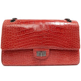 Chanel  Red Alligator Reissue 2.55 Double Flap 226
