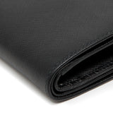 Prada Black Saffiano Compact Wallet