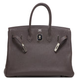 Hermes Chocolate Togo Birkin 35